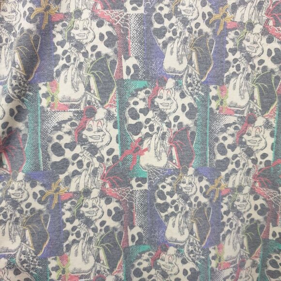 LuLaRoe Disney Randy M Women Raglan Top With Cruella Print Dalmatians 3/4 Sleeve - Picture 5 of 6